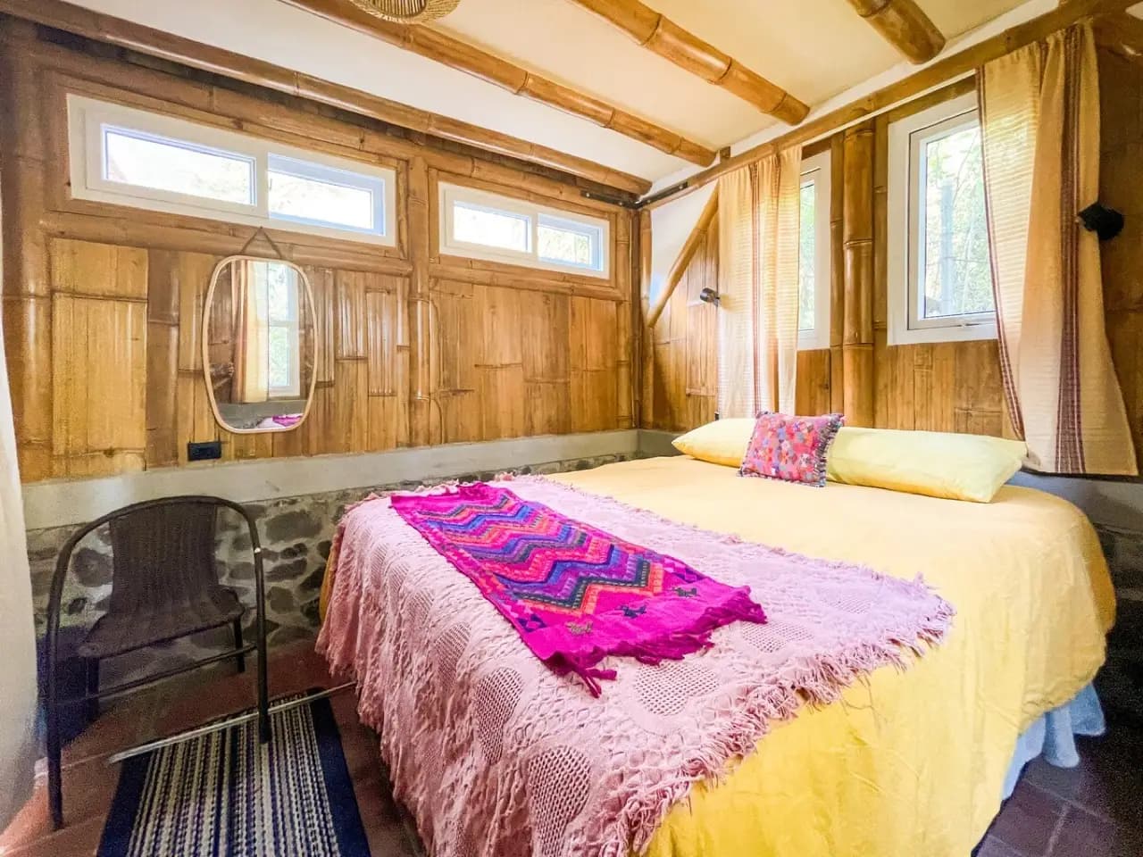 Cabaña de bambú de lujo · Cama tamaño queen · Planta baja 16